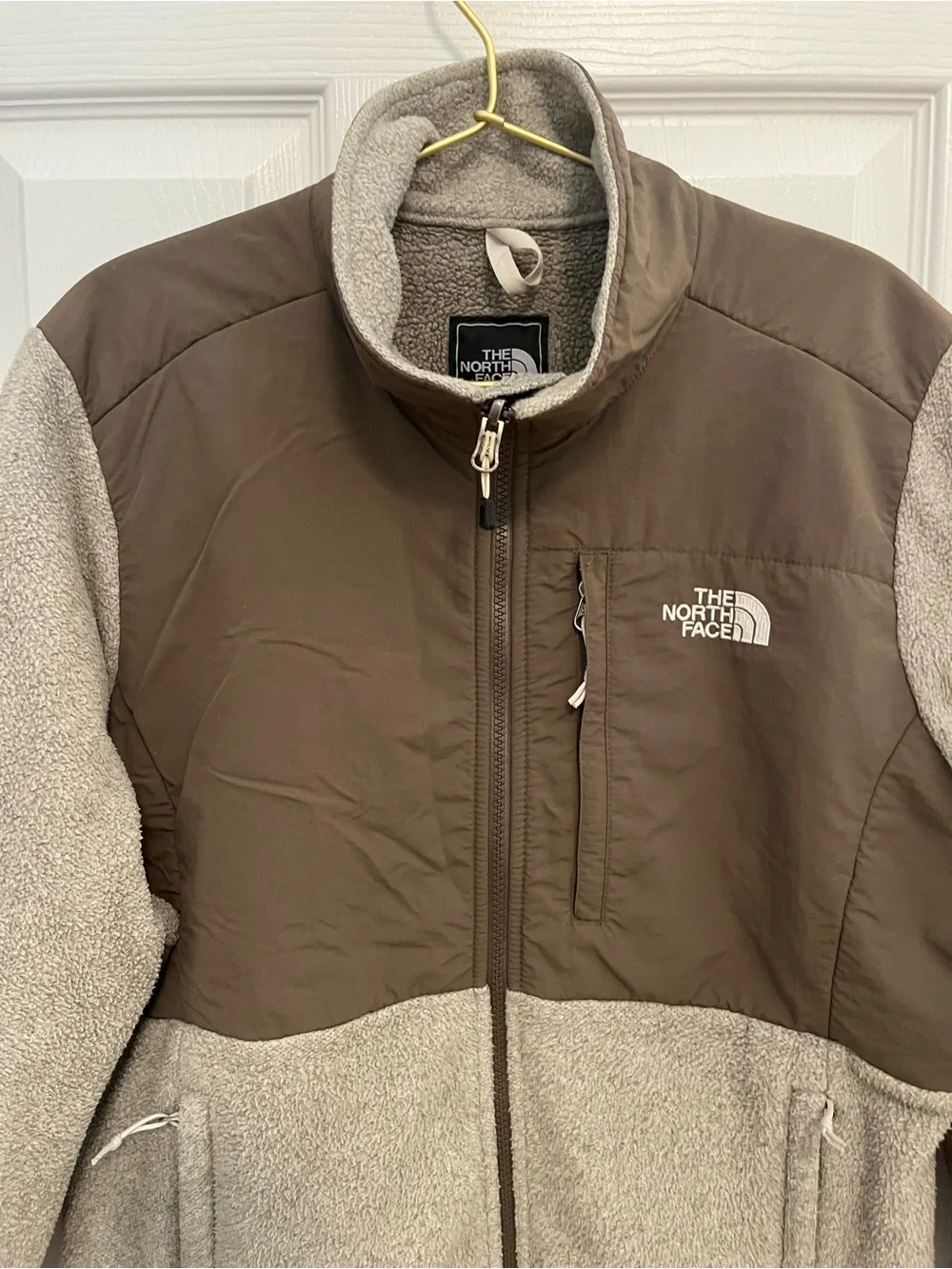 The North Face Men’s Denali Polartec Fleece Jacket Brown Gray Size Large